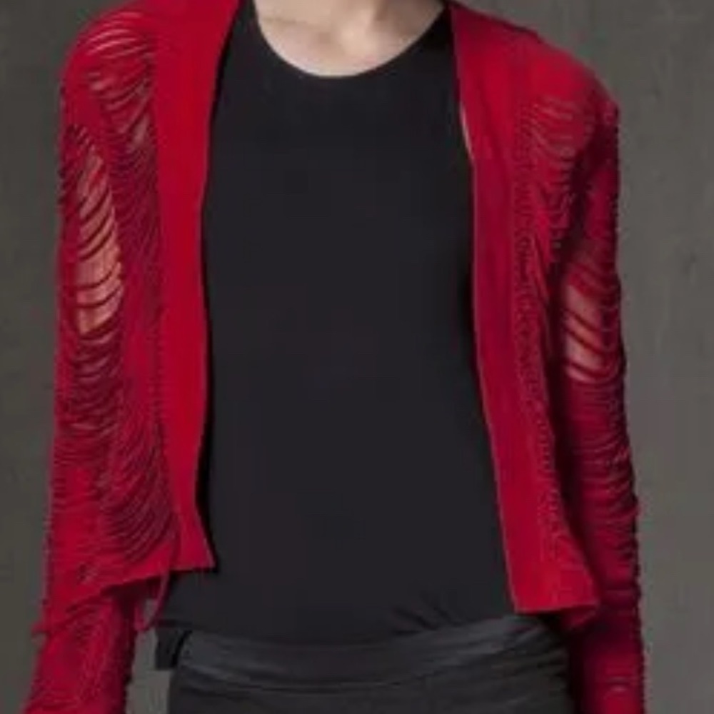 Alexis Red suede  Jacket